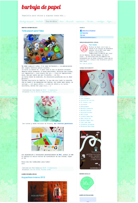 burbuja Estamos en el precioso blog de BURBUJA DE PAPEL!